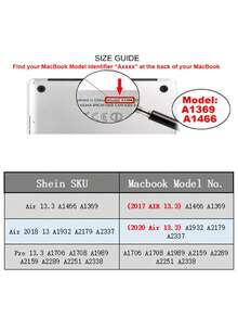 2 piezas Funda brillante & transparente cielo estrellado patrón compatible con Macbook Air