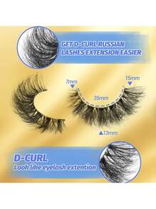 False Eyelashes,10Pairs 3D Faux Mink Lashes Fluffy Soft Wispy Volume Natural Long False Eyelashes
