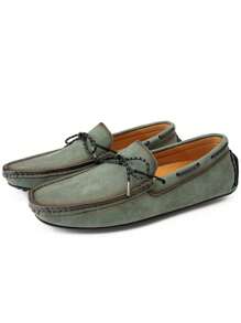 男士針腳細節船閒暇開車樂福鞋