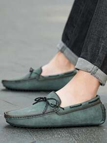 男士針腳細節船閒暇開車樂福鞋