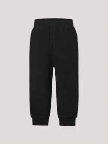 Cozy Pixies 男嬰2入組字母補丁細節衛褲 - 彩色 - 查看 2