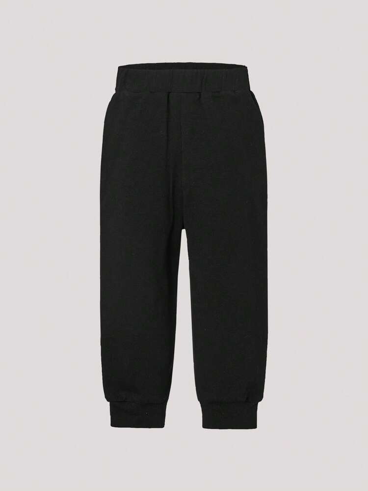 Baby Boy 2pcs Letter Patched Detail Sweatpants