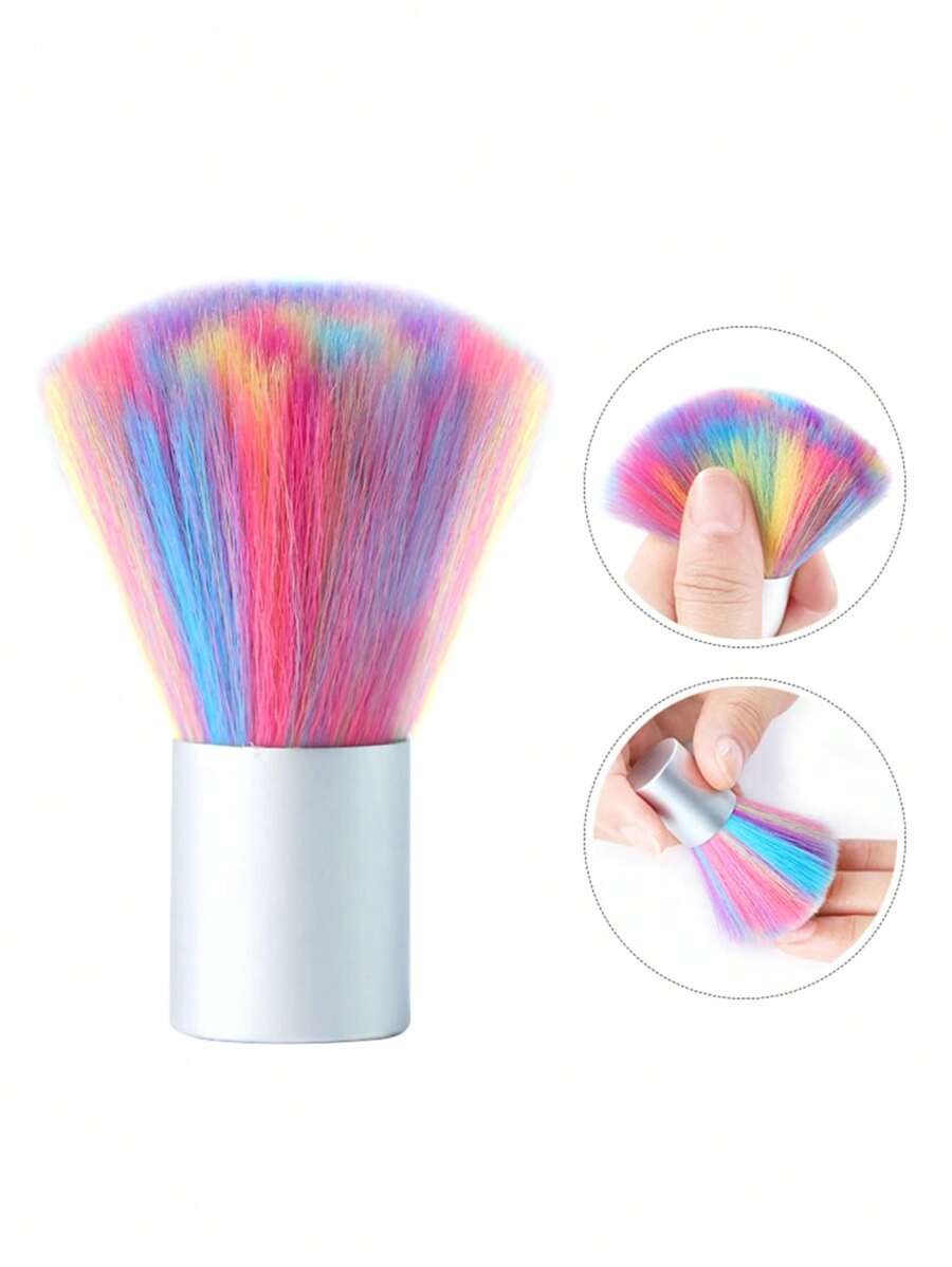 Mini Colorful Cosmetic Nail Art Dust Remover Brush, Dust Cleaning Manicure Nail Care Tool - Multicolor - View 1