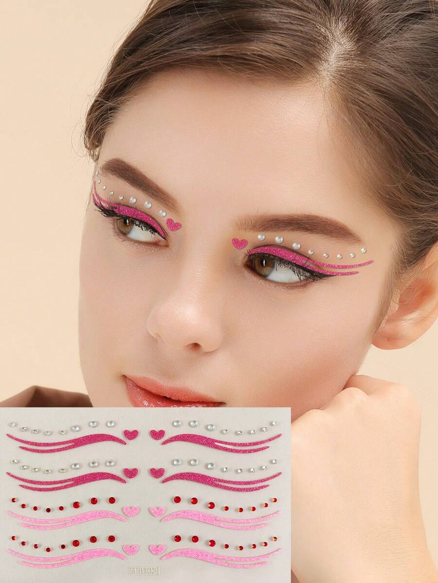 1 miếng dán mắt màu hồng Onion cho trang điểm và sân khấu - Nhiều màu - Xem 1