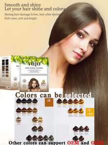 Crema para teñir el cabello, suavizante, hidratante, fácil de usar, tinte para el cabello de color rápido, tinte para el cabello en crema - Marrón - Ver 3