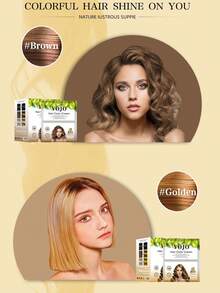 Crema para teñir el cabello, suavizante, hidratante, fácil de usar, tinte para el cabello de color rápido, tinte para el cabello en crema - Marrón - Ver 4