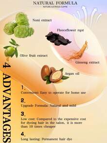 Crema para teñir el cabello, suavizante, hidratante, fácil de usar, tinte para el cabello de color rápido, tinte para el cabello en crema - Marrón - Ver 7