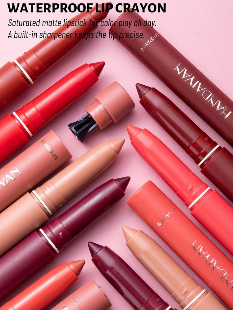 啞光口紅6入組持久簡單的至顏色口紅成套工具 - 02 Hot Love - 查看 3