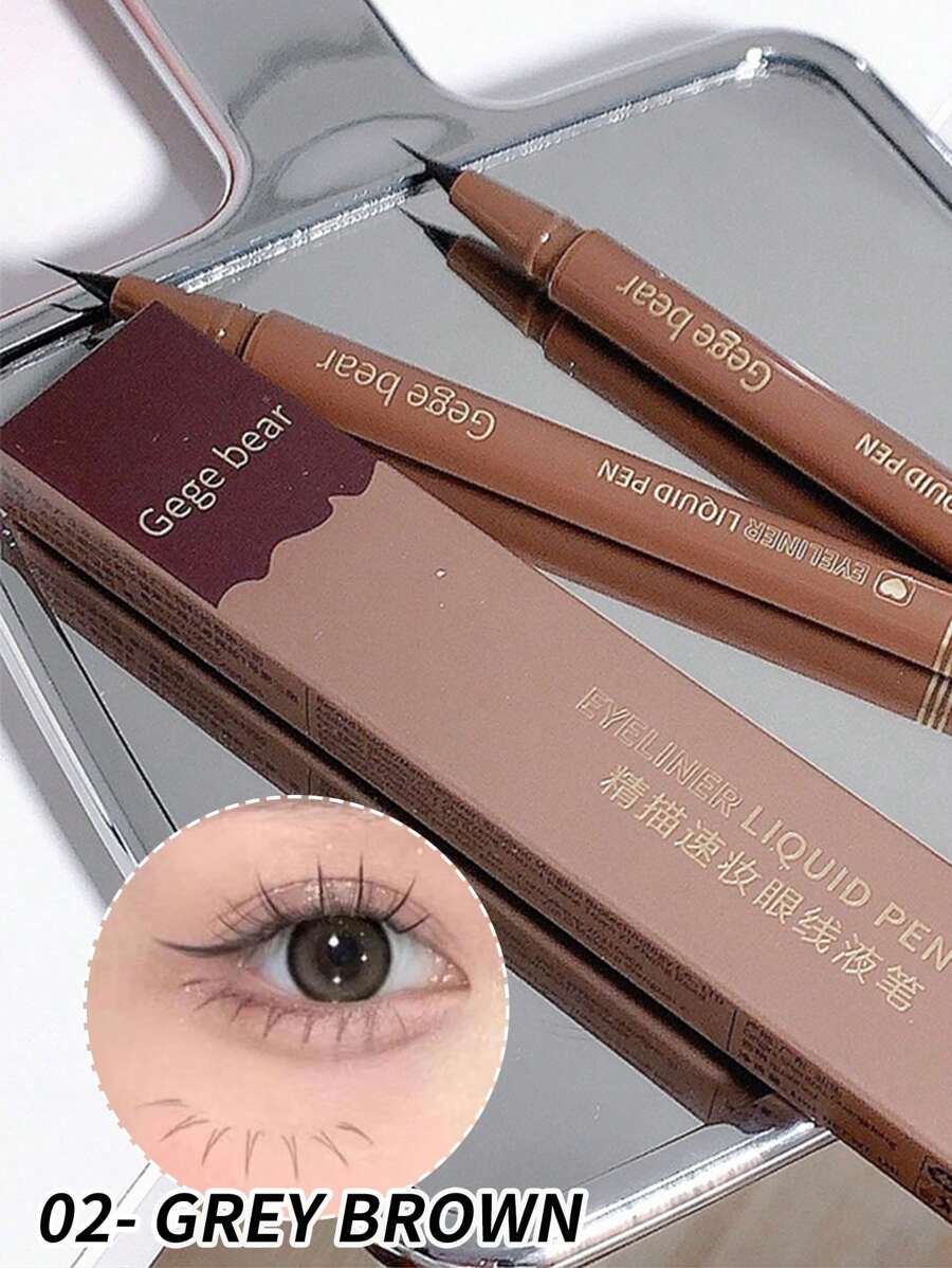 Gege Bear 1 支超細眼線液筆,打造精準順滑防水持久眼妝 - 卡其色 - 查看 1