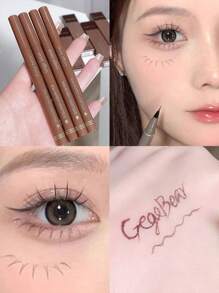 Gege Bear 1 支超細眼線液筆,打造精準順滑防水持久眼妝 - 卡其色 - 查看 2