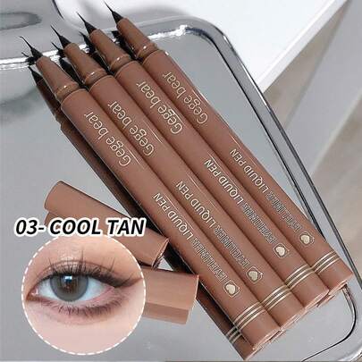 Gege Bear 1支精確平順快乾防水持久防染眼線筆,搭配超細尖頭