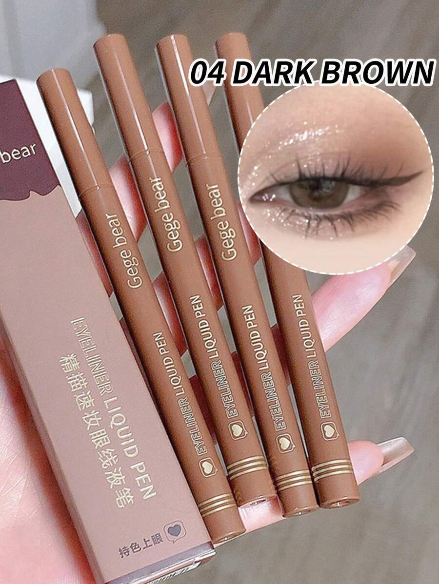 Gege Bear 1支不晕染,防水持久的眼線筆,配備光滑快乾配方和精細筆尖 - 棕色 - 查看 1