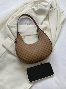 Họa tiết hoa & hình học Hobo Bag Zipper PU Elegant - Nhiều màu - Xem 6