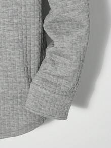 GENTILAND Loose Fit Men's Flap Pocket Button Front Coat Without T-Shirt - Light Grey - View 5