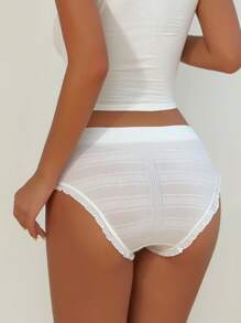 5pcs Bow Front Lace Trim Panty - Multicolor - View 3