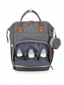 嬰兒多功能可折疊尿布包 - 深灰色 - 查看 2