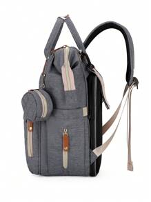 嬰兒多功能可折疊尿布包 - 深灰色 - 查看 3