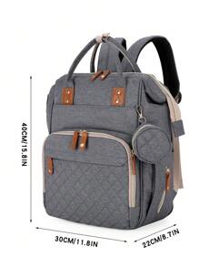 嬰兒多功能可折疊尿布包 - 深灰色 - 查看 9