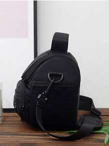 经典时尚新款尼康 D40 单反相机包休闲简约百搭纯色优质质感轻巧便携数码摄影包精致可调节肩带单肩斜挎包。 - 黑色 - 查看 5