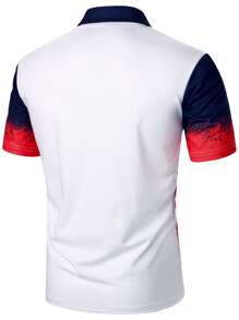 Manfinity Homme Men Color Block Polo Shirt - Multicolor - View 2