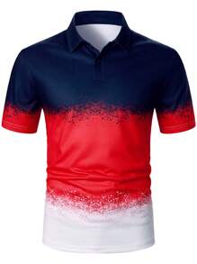 Manfinity Homme Men Color Block Polo Shirt - Multicolor - View 3