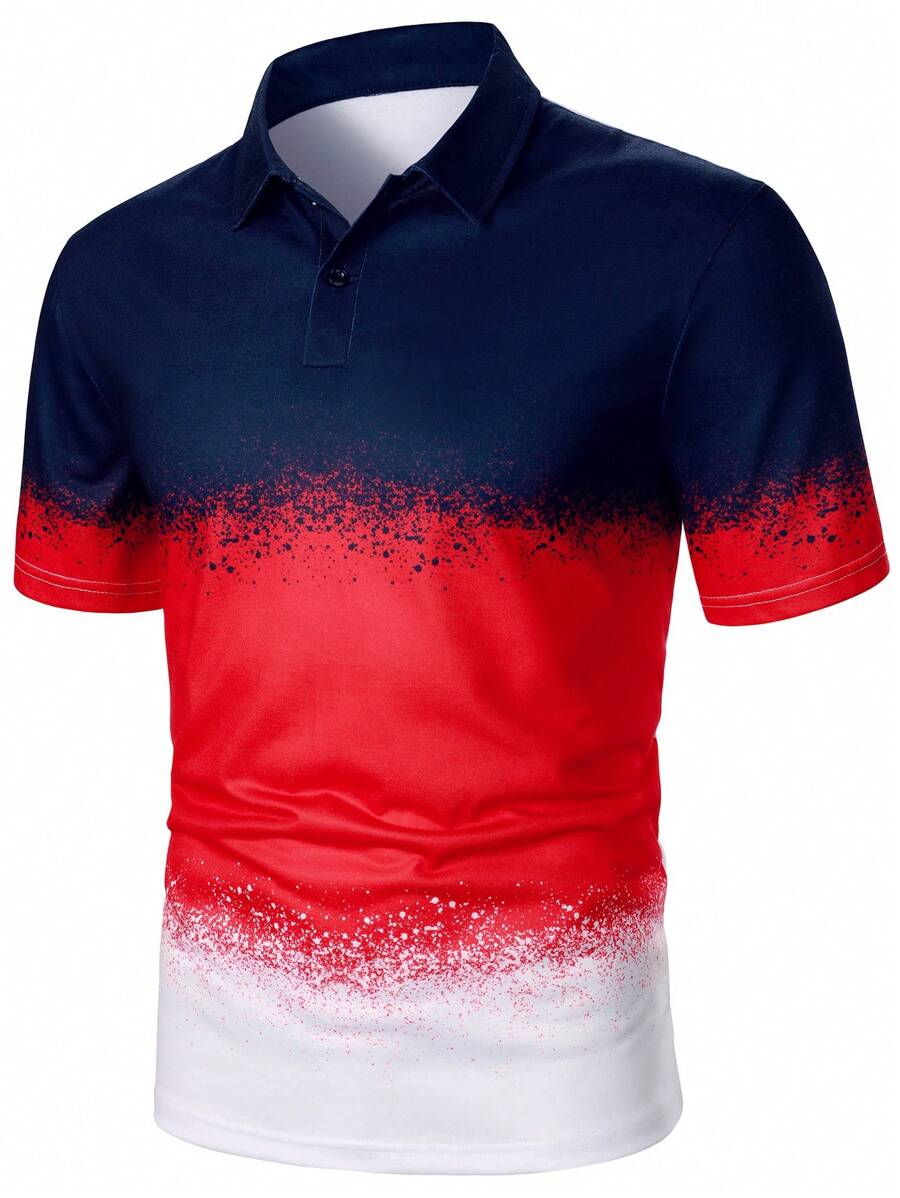 Manfinity Homme Men Color Block Polo Shirt - Multicolor - View 1
