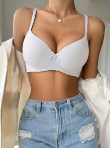 2 piezas Sujetador unicolor con aro - Blanco y Negro - Ver 4