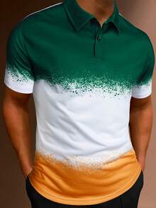 Manfinity Homme Men Color Block Polo Shirt - Multicolor - View 4