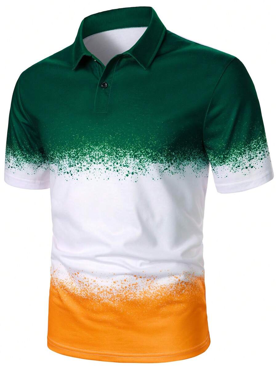 Manfinity Homme Men Color Block Polo Shirt - Multicolor - View 1