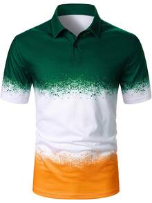 Manfinity Homme Men Color Block Polo Shirt - Multicolor - View 3