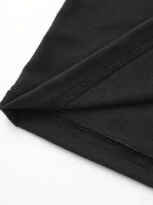 SHEIN Unity 人像圖案T恤 - 黑色 - 查看 4