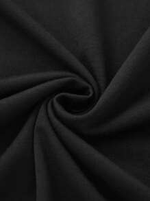 SHEIN Unity 人像圖案T恤 - 黑色 - 查看 7