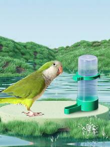 1pc PVC Material Hanging Bird Cage Feeder, Parrot Automatic Water & Food Dispenser Suitable For Bird Cages - Green - View 5