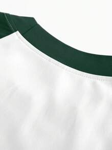 Manfinity Homme Men Colourblock Raglan Sleeve Tee - White - View 3