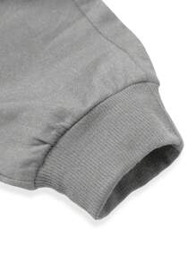 Manfinity LEGND Loose Fit Men's Dragon & Japanese Letter Graphic Drawstring Waist Sweatpants - Grey - View 3