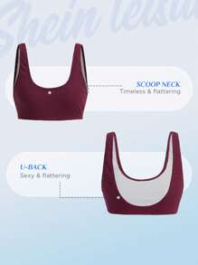 Swim Vcay Bikini mit einfarbig U-Ausschnitt,