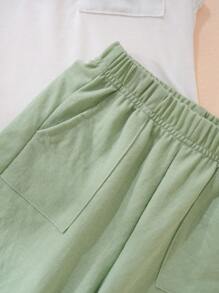 Toddler Boys Patched Pocket Tank Top & Shorts Set - Multicolor - View 3