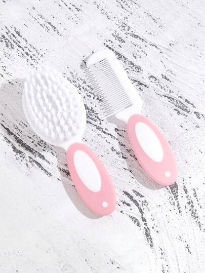 2 قطع استحمام الطفل مشط و فرشاة طقم