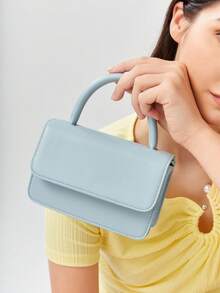 BizChic 迷你翻蓋方包極簡風格鏈條帶 - 淺藍色 - 查看 6