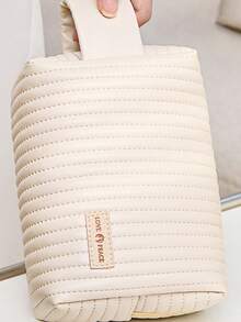 1pc Letter Graphic PU Square Makeup Bag,Christmas Gifts,Pouch,Travel,Gifts For Women,Women's Necessaire,Travel Essential,Pouch,Clutch / Small Handbag,Necessaire,Makeup Organizer,Makeup Organize,Pouch,Brush Holder,Mini Pouch,Large Capacity Pouch,Gifts For Women,Christmas Gifts,Gift Ideas For Women