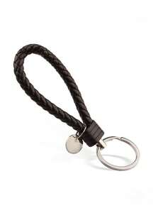 男士圓形鑰匙扣，休閒風格 - 黑色 - 查看 2