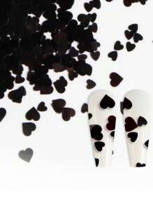 Heart Design Sequin Nail Art Decoration, 1Pack Chic Nail Art Charms For Nail Design Diy Crafts Nail Gems Nail Supplies Nails