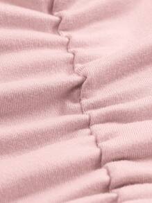 ROMWE Kawaii Strawberry Print Contrast Lace Tee, School - Baby Pink - View 4