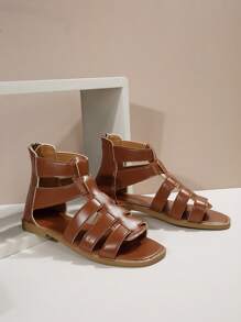 Dép bệt Nữ màu trơn Đúng mốt - màu nâu - Xem 5