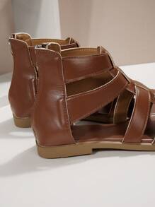 Dép bệt Nữ màu trơn Đúng mốt - màu nâu - Xem 7