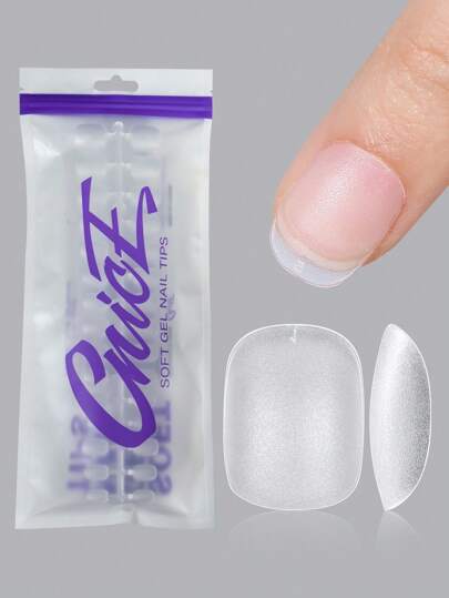 240pcs Ultra Short Oval Shaped Full Cover Fake Nails, 15 Sizes Frosted Acrylic Nail Tips,For Nail Salon Press On Nails Gel Nails Kit Nail Supplies