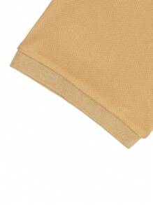 Manfinity Mode Men Contrast Trim Polo Shirt - Khaki - View 5