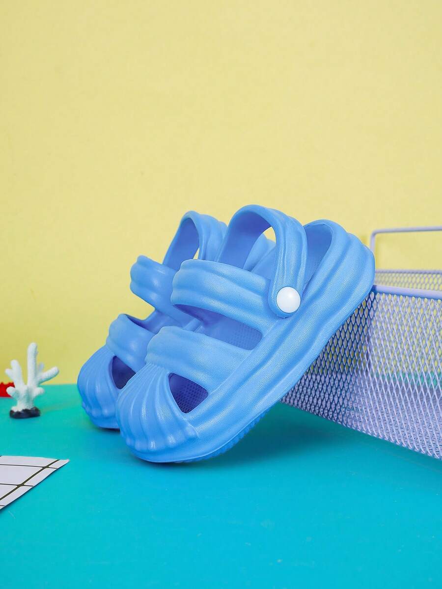 Boys Cut Out Fashionable Vented Clogs For Summer - Dusty Blue - View 1