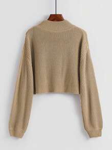 Franclia Solid Ribbed Knit Drop Shoulder Sweater,Long Sleeve Tops Knit Pullover Fall Winter Outfit