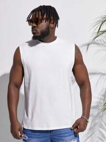 Manfinity RebelGame Nam Áo ba lỗ Bông Mắt & Đồ họa Khẩu hiệu - trắng - Xem 2